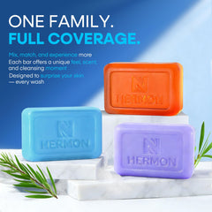 Hermon Jock Itch Soap usage on skin image shows application