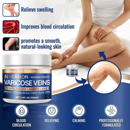 Hermon varicose cream texture swirl for easy smooth application