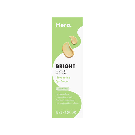 Hero Cosmetics Bright Eyes with metal-tip provides cooling under-eye relief.