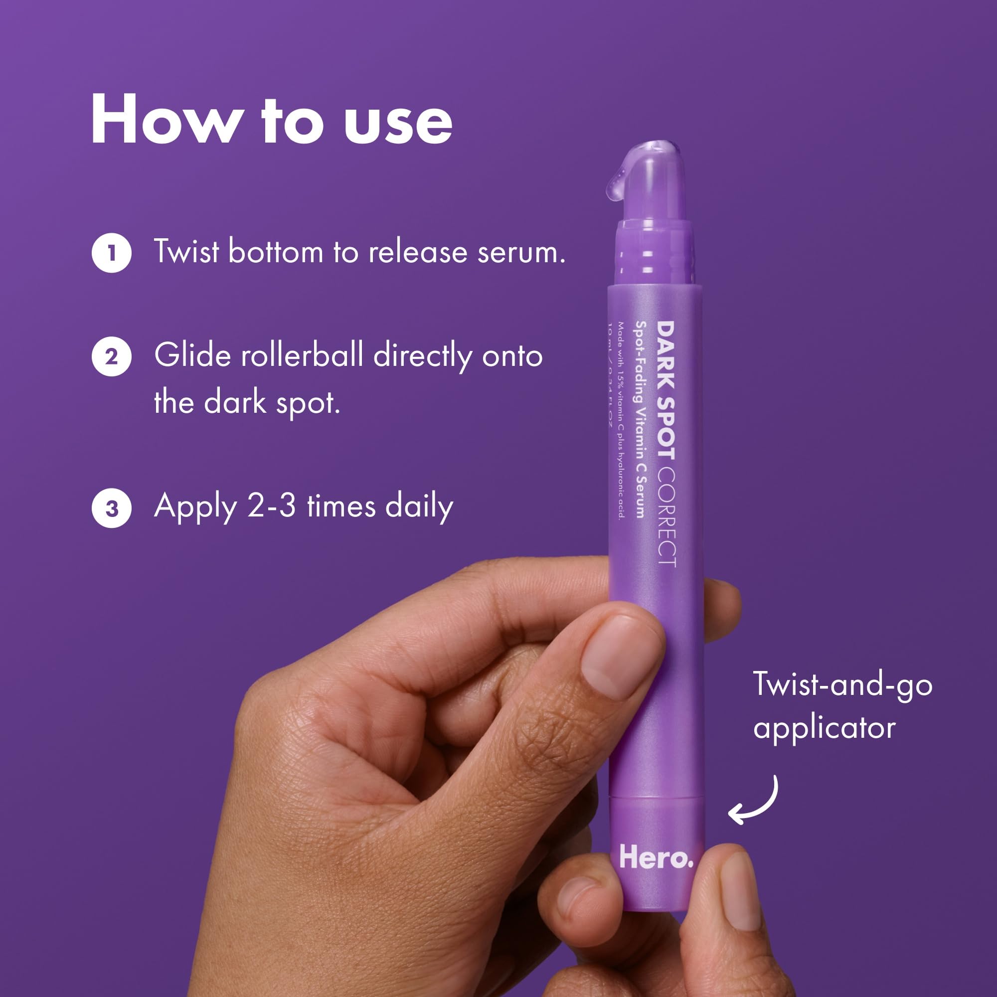 Hero Cosmetics Hyaluronic acid serum adds hydration to the skin.