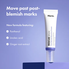 Hero Cosmetics Rescue Balm on skin delivering smooth hydration after blemish