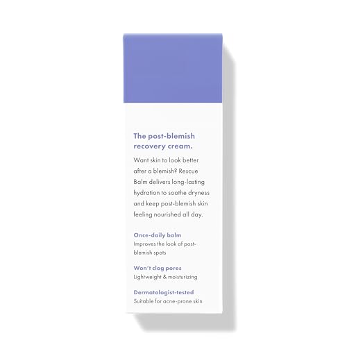 Hero Cosmetics Rescue Balm packaging shows silicone-free formula for sensitive skin