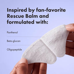 Rescue Patch ingredients include oligopeptide and panthenol for soothing hydration