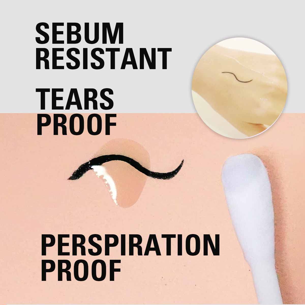 Easy removal with warm water, avoiding harsh makeup removers.