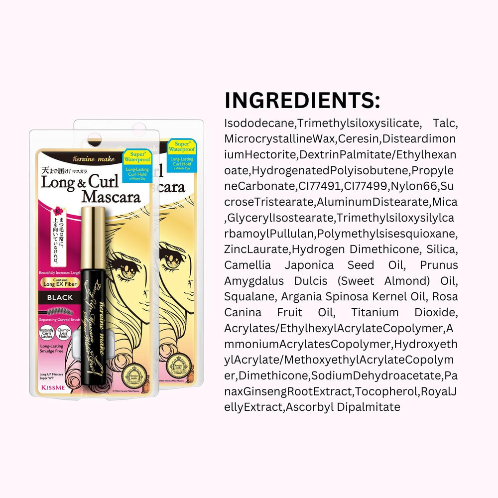 Heroine Make Mascara made-in-japan designed for precise definition and comfortable wear.