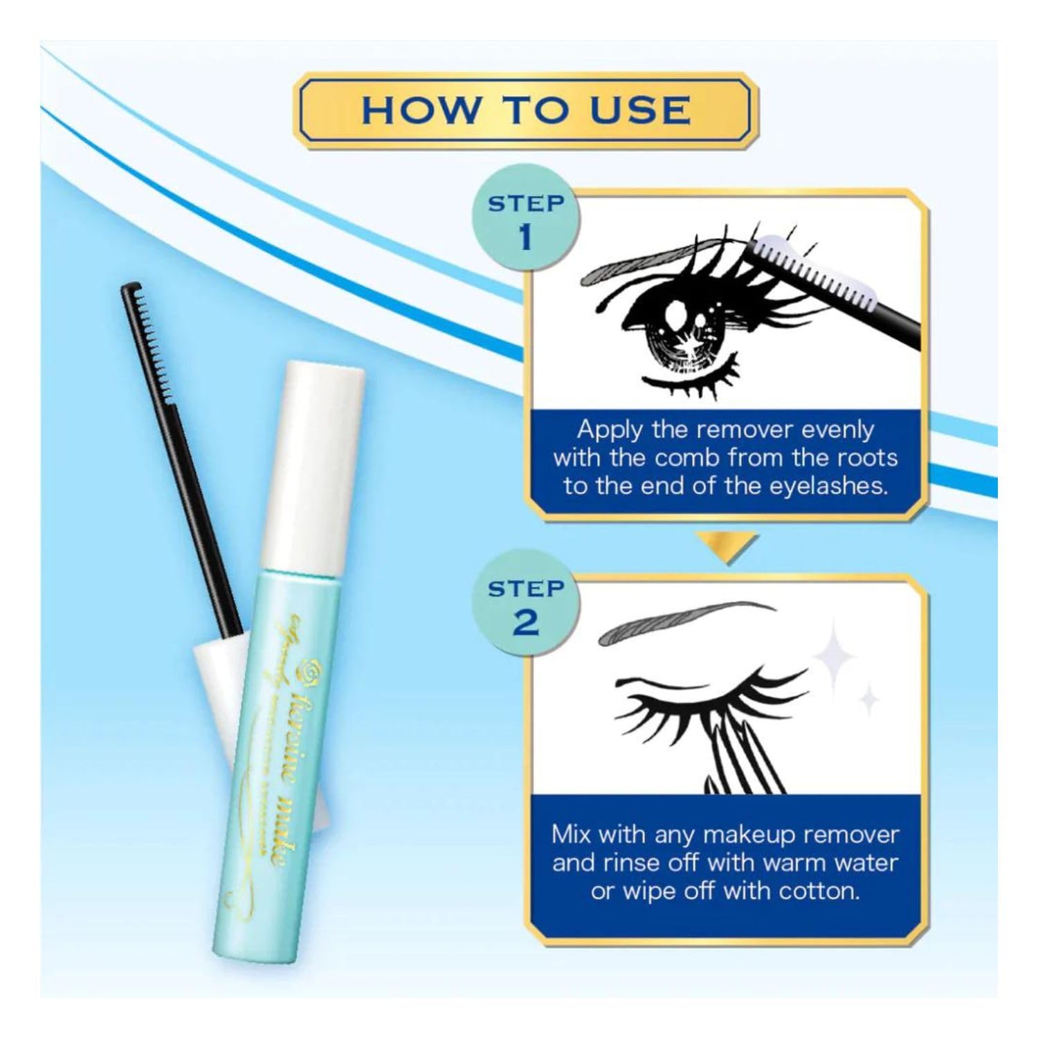 Heroine Make Mascara Remover packaging highlighting travel-friendly design