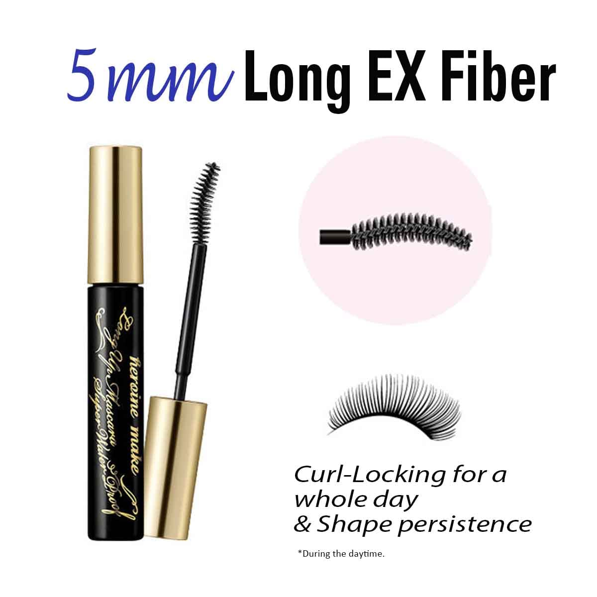 Heroine Make Mascara long-lashes-definition delivers fluttery separation for natural drama.