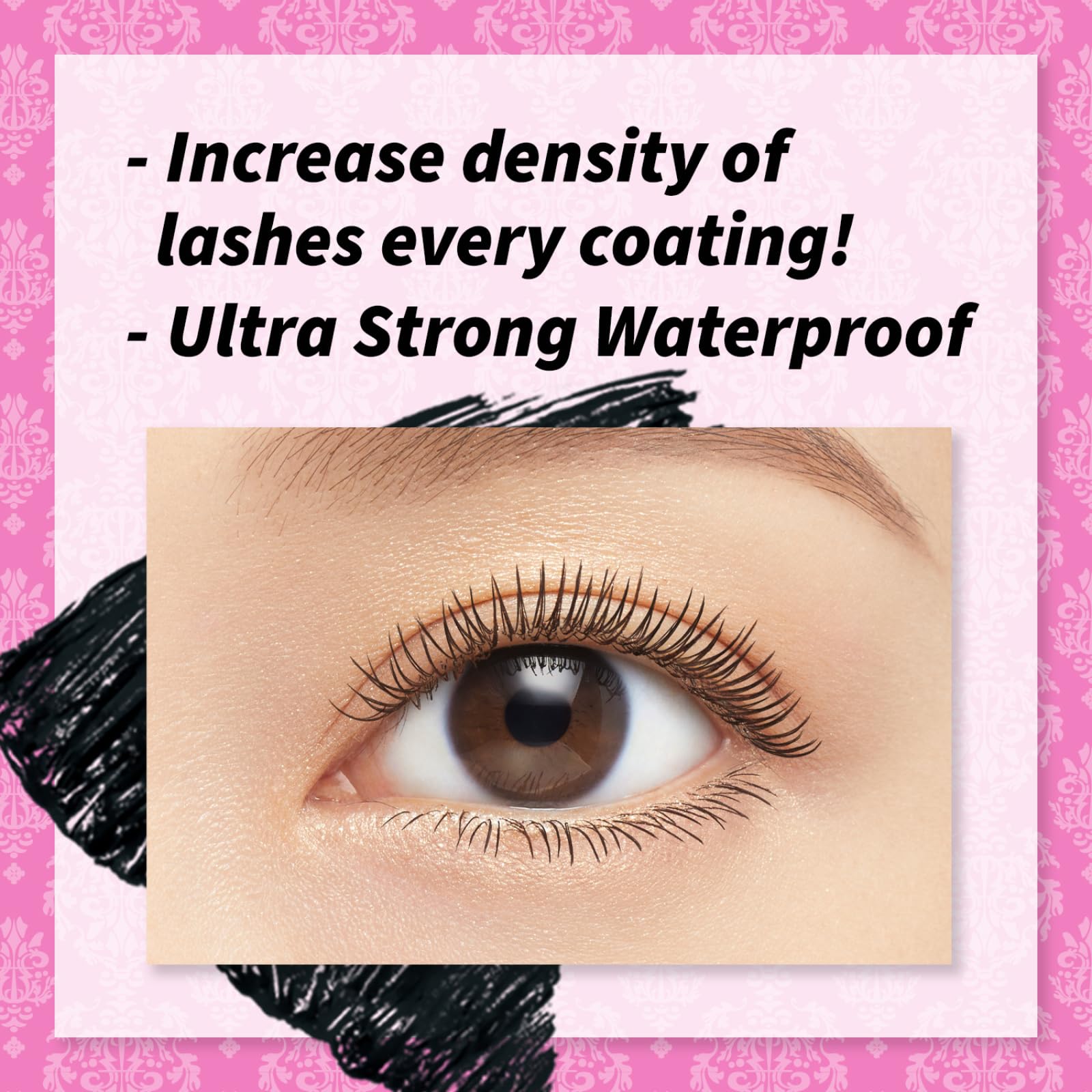 Heroine Make formula contains six organic lash ingredients for lash care.