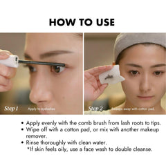 Heroine Make Speedy Mascara Remover hypoallergenic fragrance-free formula suitable for sensitive eyes.