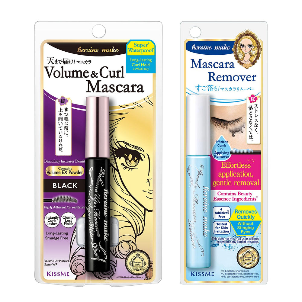 Heroine Make Volume Waterproof Mascara with curvy brush for dramatic lashes all day