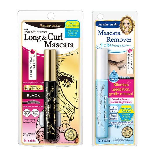 Heroine Make waterproof mascara wand for precise application and defined lashes.