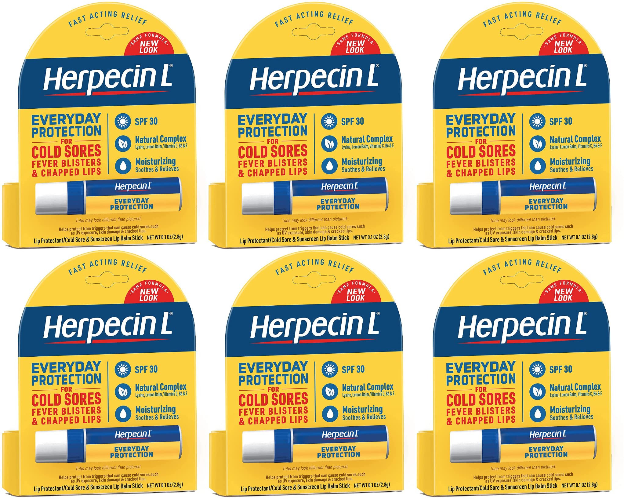 Herpecin L lip protectant SPF 30 packaging for on-the-go protection.
