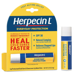 Herpecin-L lip protectant SPF 30 tube in pack for daily lip defense