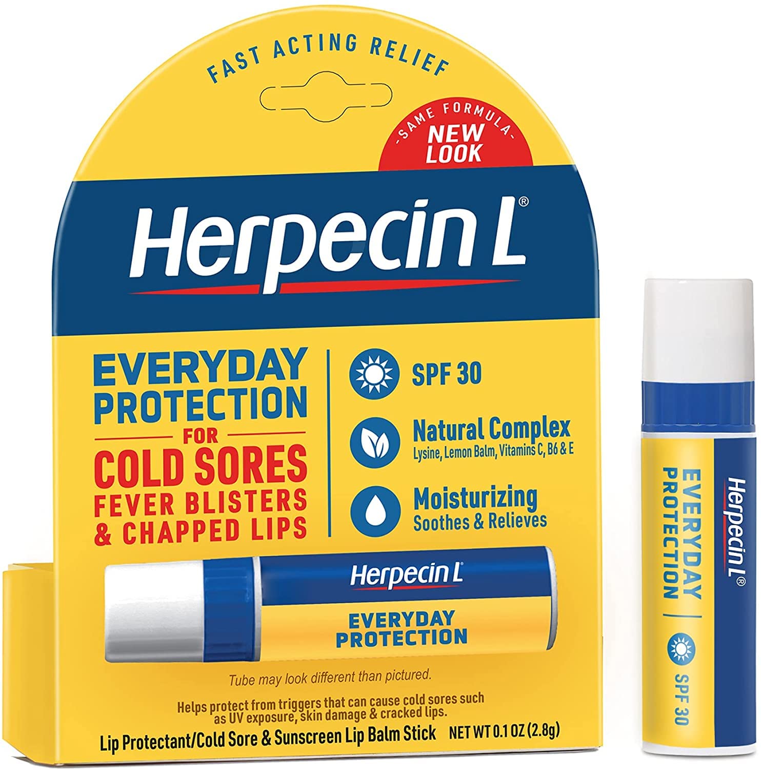 SPF 30 protection from Herpecin-L for sunny outdoor lips.