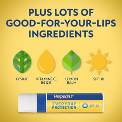 Herpecin-L SPF 30 label highlighting sun protection for lips.