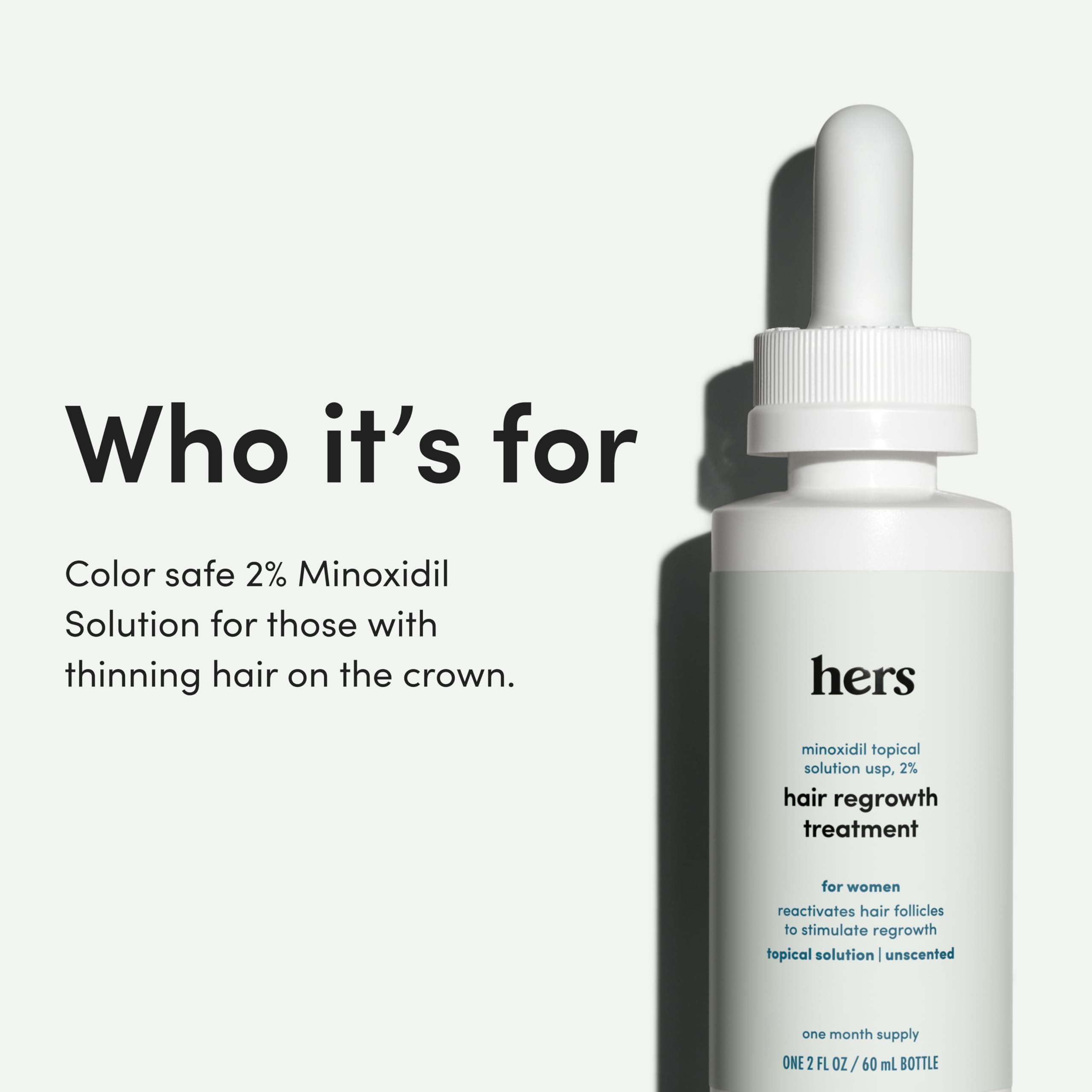 hers daily application on scalp supports your routine towards fuller hair appearance