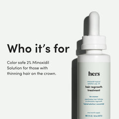 hers daily application on scalp supports your routine towards fuller hair appearance