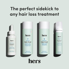 hers Triple Threat Shampoo two-pack packaging signals value