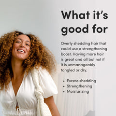hers Triple Threat Shampoo pump application demonstrates easy daily use