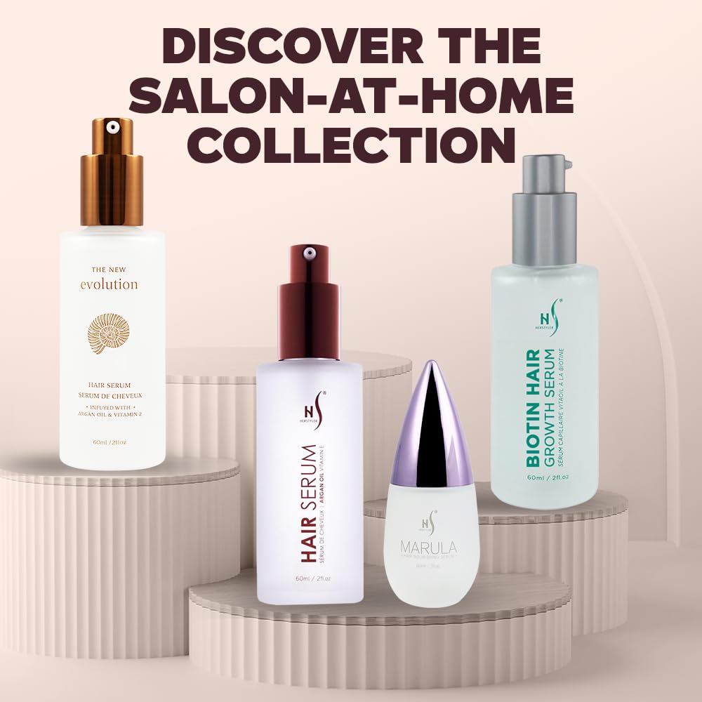 Two-pack packaging highlighting value of HerStyler Evolution Argan Oil Serum.