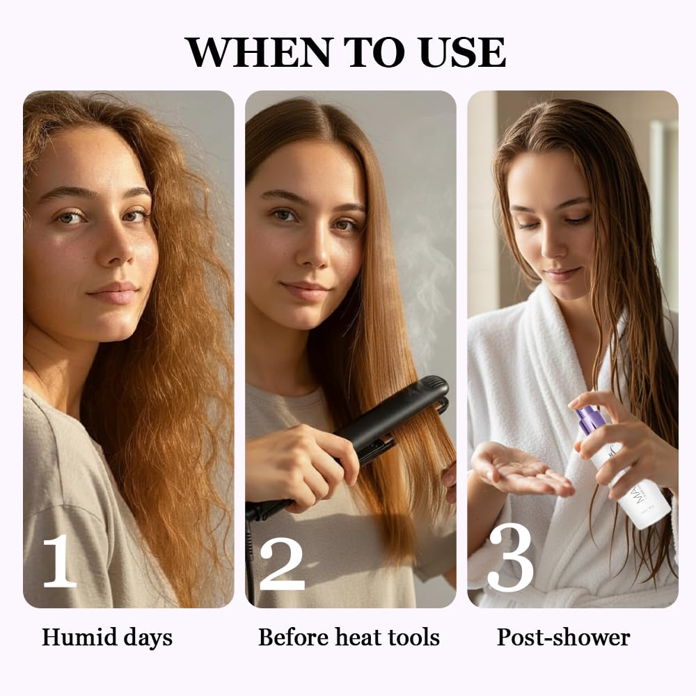 Hair shine from HerStyler Marula Oil Serum after styling