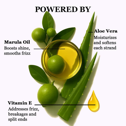 Applying HerStyler Marula Oil Hair Serum onto palm for even coverage