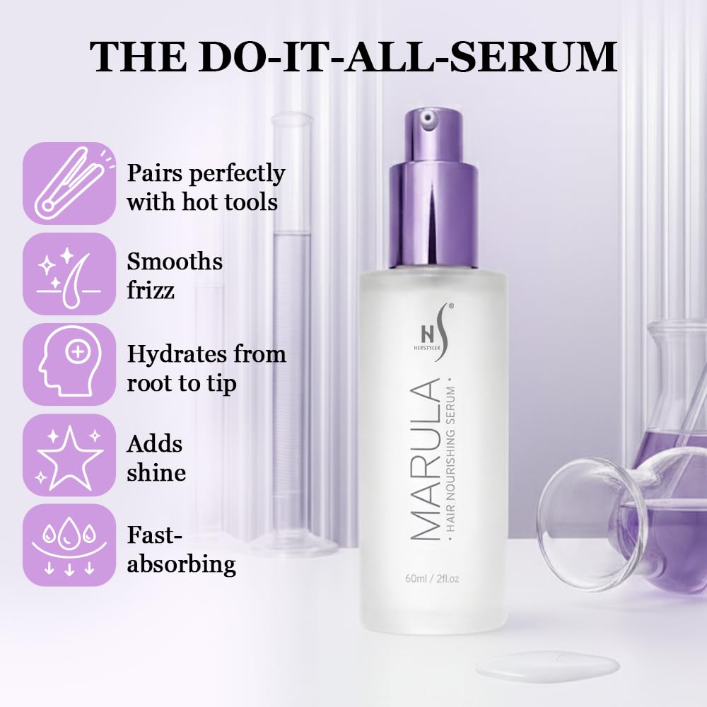 Lightweight formula of HerStyler Marula Oil Serum compared with heavier oils
