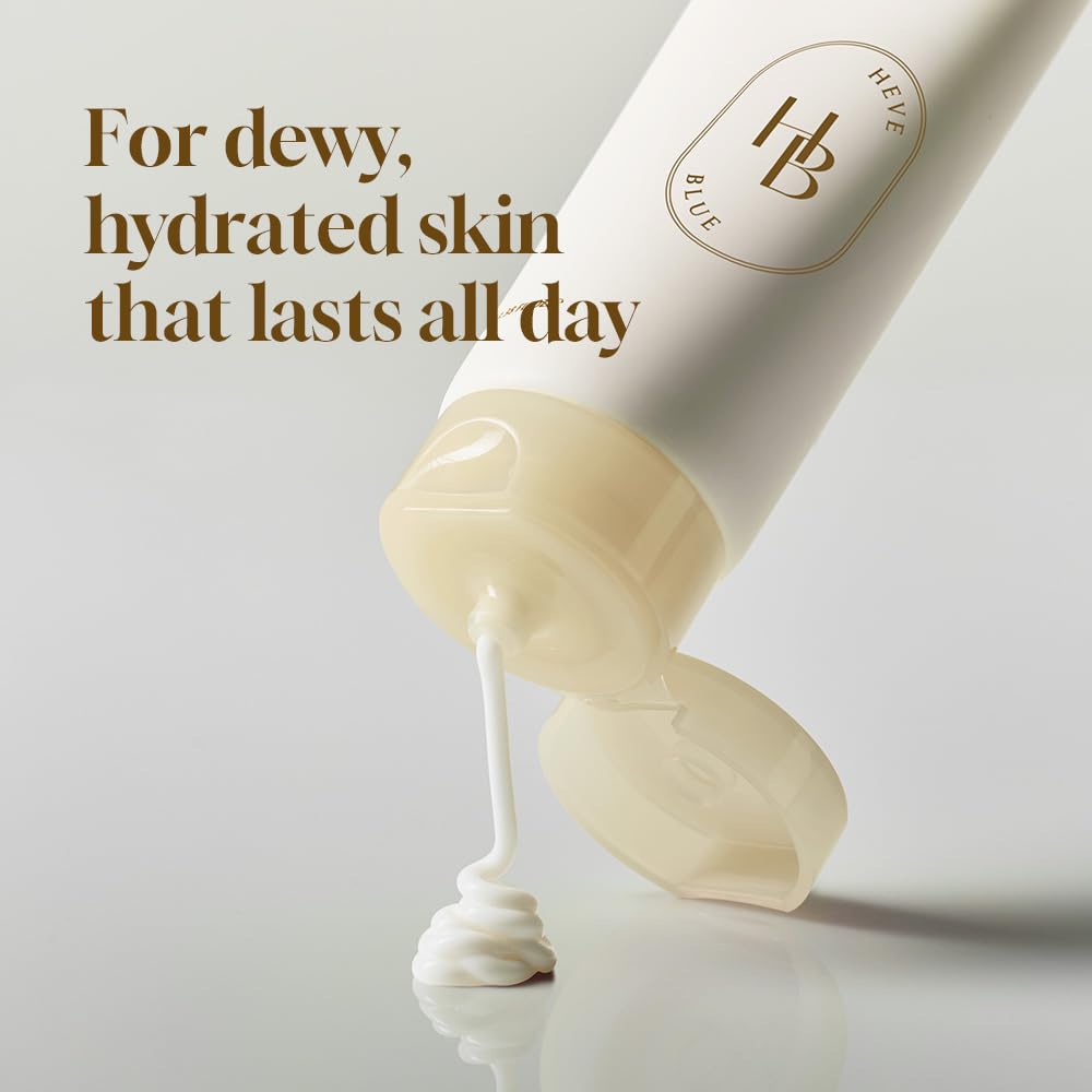 HEVEBLUE application scene suggests gentle, daily use for refreshed skin.