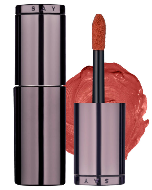 H HEVVY Blurring Effect Lip Tint in burnt-pumpkin with lightweight buildable color.