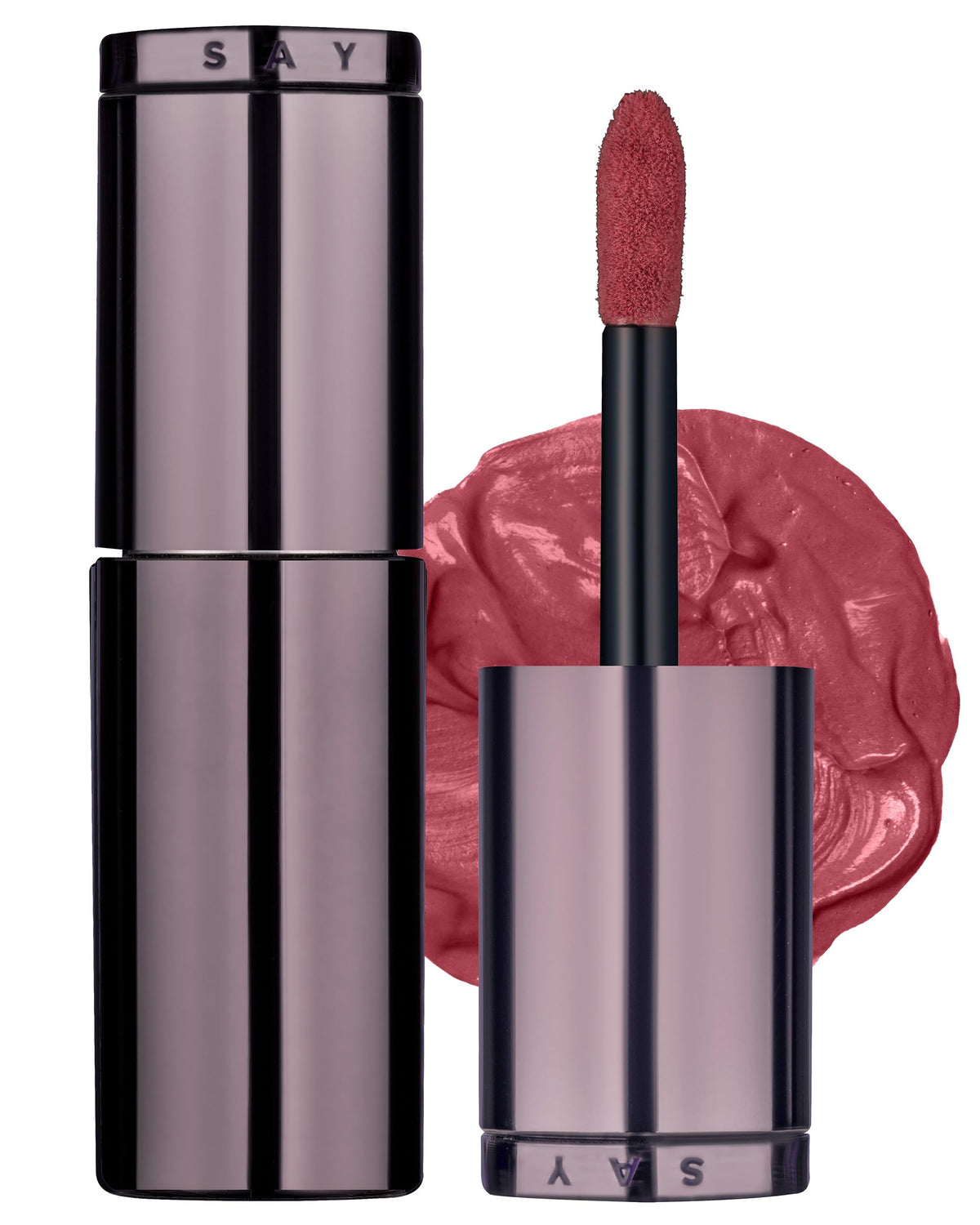 HEVVYMAKEUP Blurring Effect Lip Tint packaging close-up highlights premium design and vegan branding.