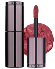 HEVVYMAKEUP Blurring Effect Lip Tint packaging close-up highlights premium design and vegan branding.