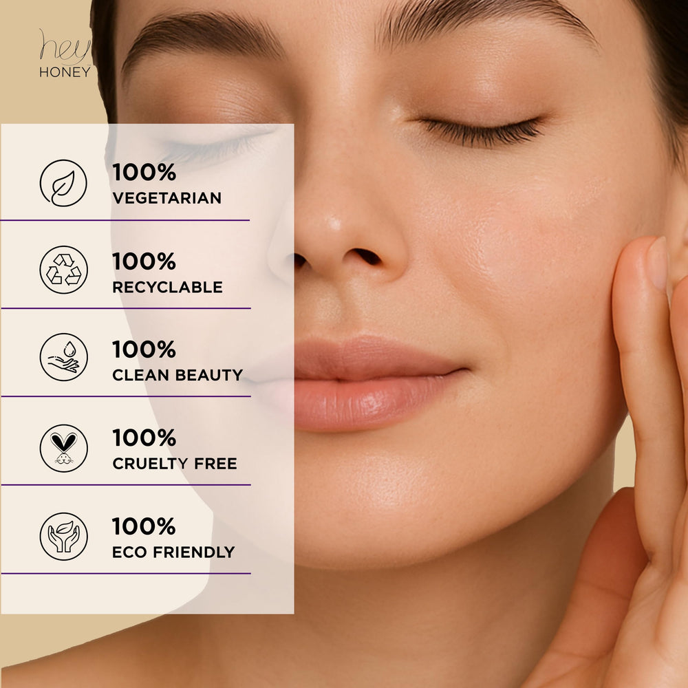 Hey Honey lightweight cream texture ready to absorb without heaviness.