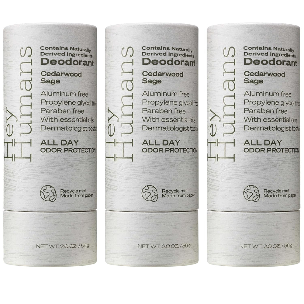 Hey Humans cedarwood sage deodorant bottle for all-day odor control