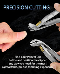 HEYCROWN angled head 7-shape design improves visibility during clipping