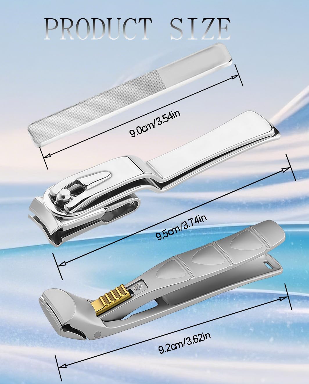 HEYCROWN gift-ready nail clippers set for practical stocking stuffer