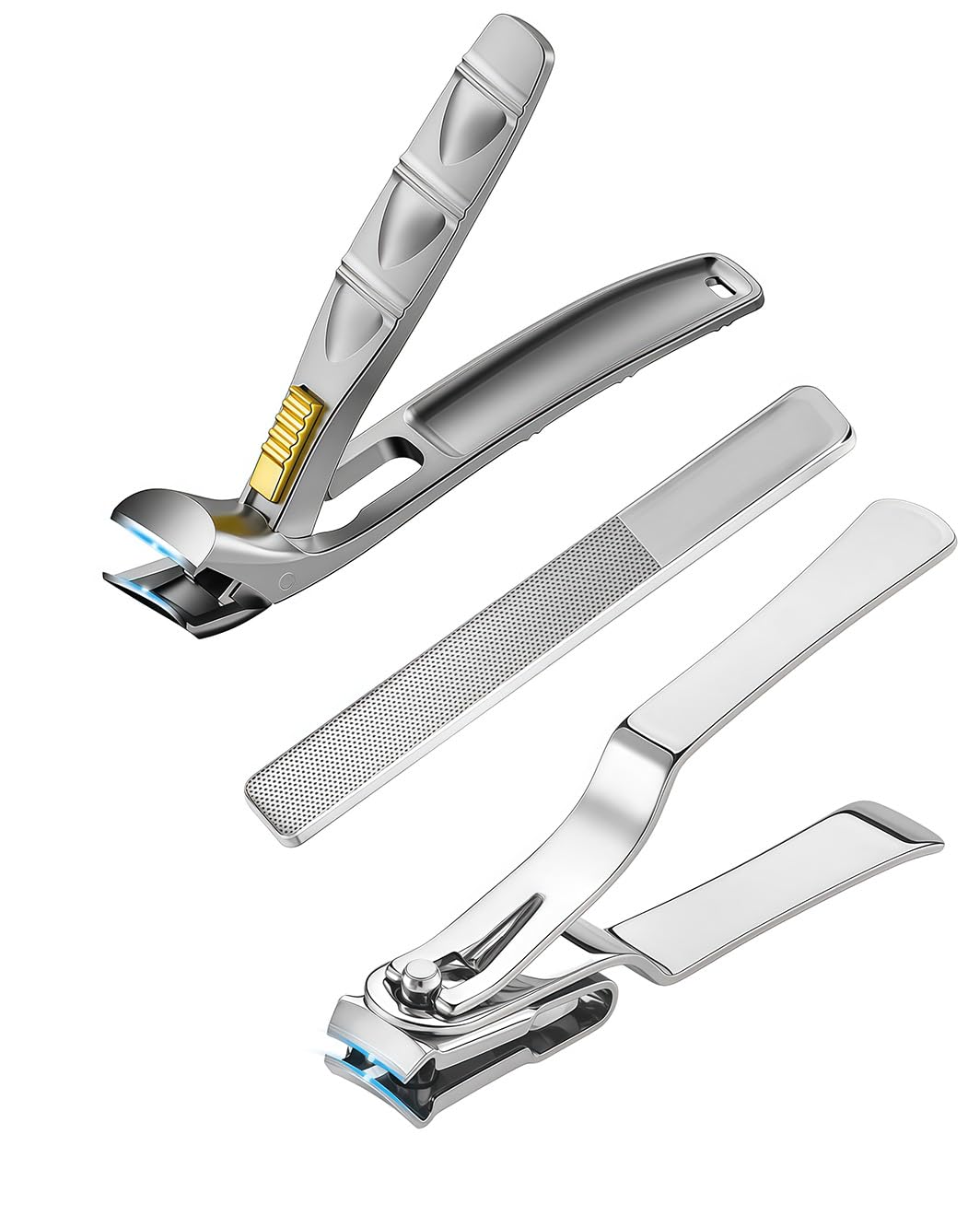 HEYCROWN angled head nail clippers close-up for precise thick-nail trimming