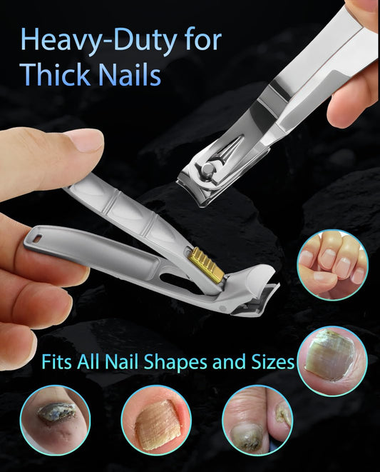 HEYCROWN 360-degree rotating toenail clipper lets you trim nails from any angle