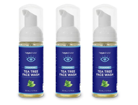 Heyedrate foaming tea tree face wash foam for a deep, non-drying cleanse.