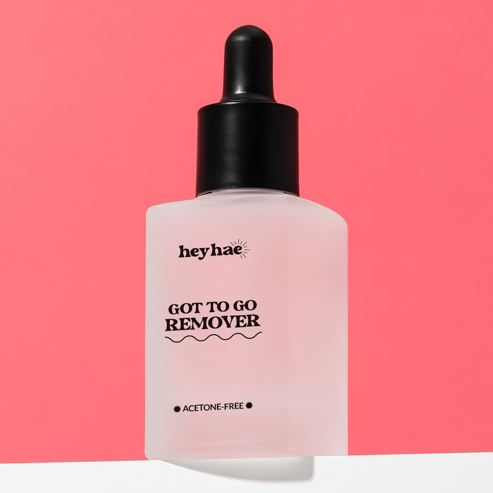 Heyhae Got To Go Remover packaging box showcases compact, travel-friendly solution.
