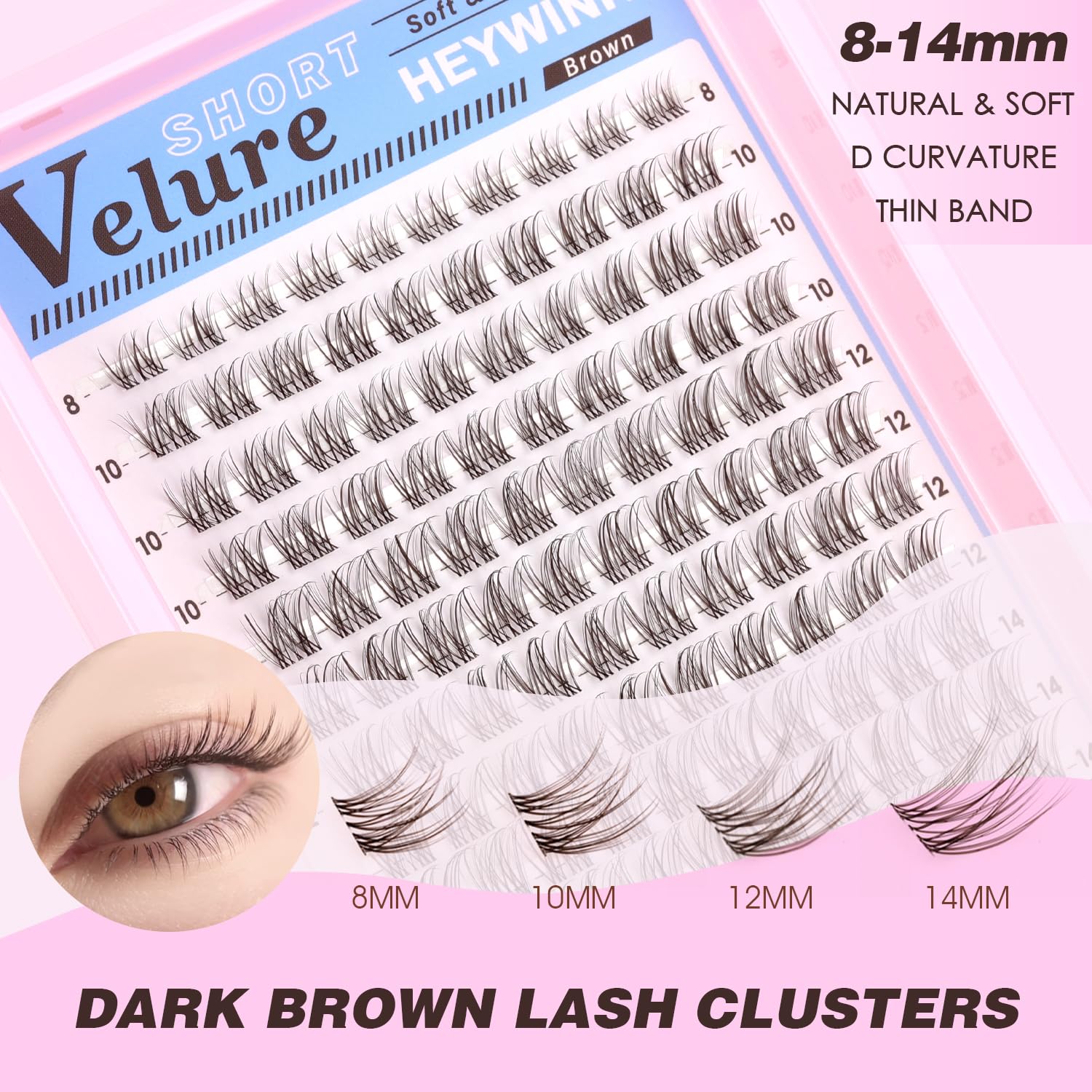 HEYWINK precision tweezers for effortless cluster placement and precise DIY eyelash extensions