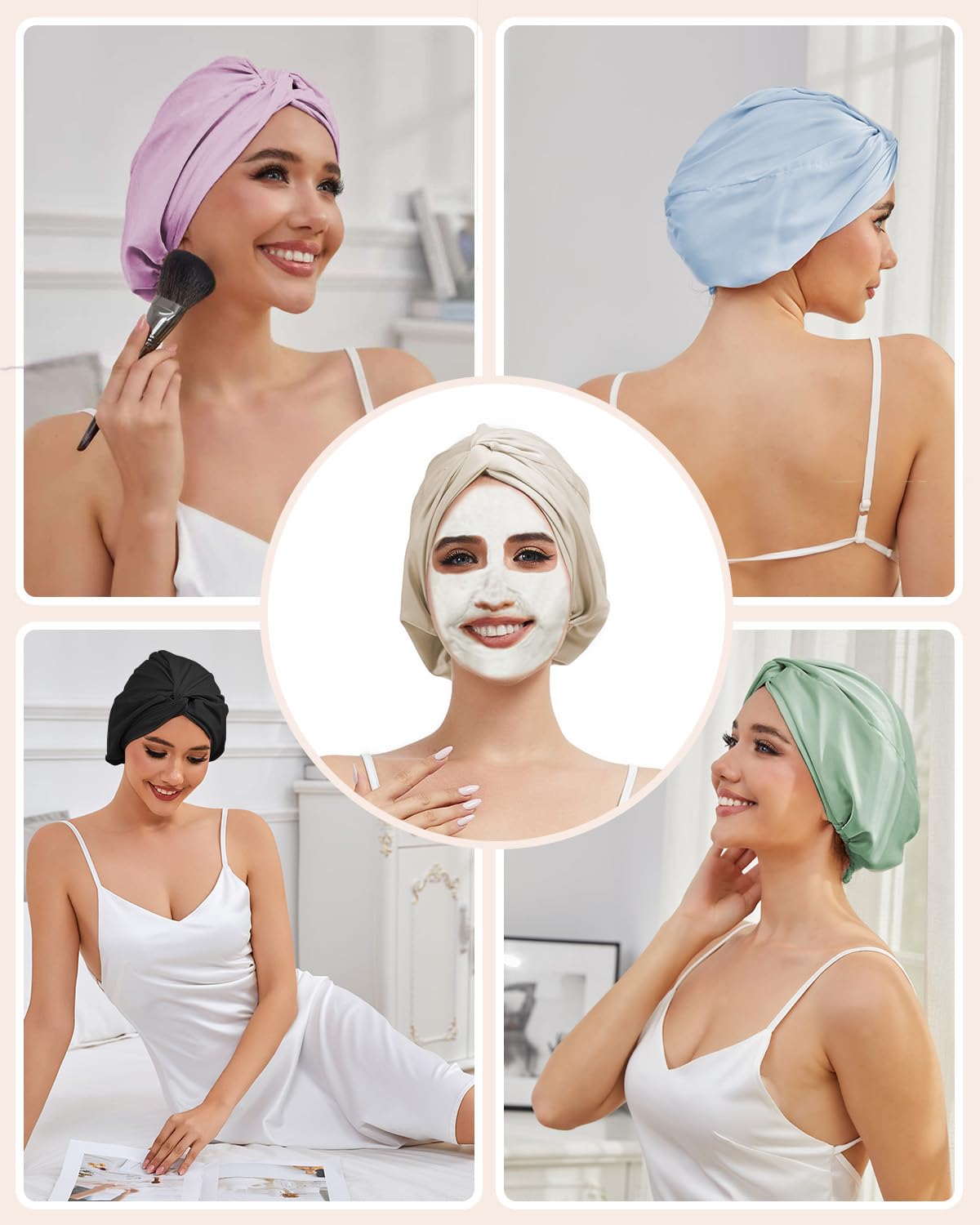 HFRHTGY adjustable bonnet fits most adults and various hairstyles