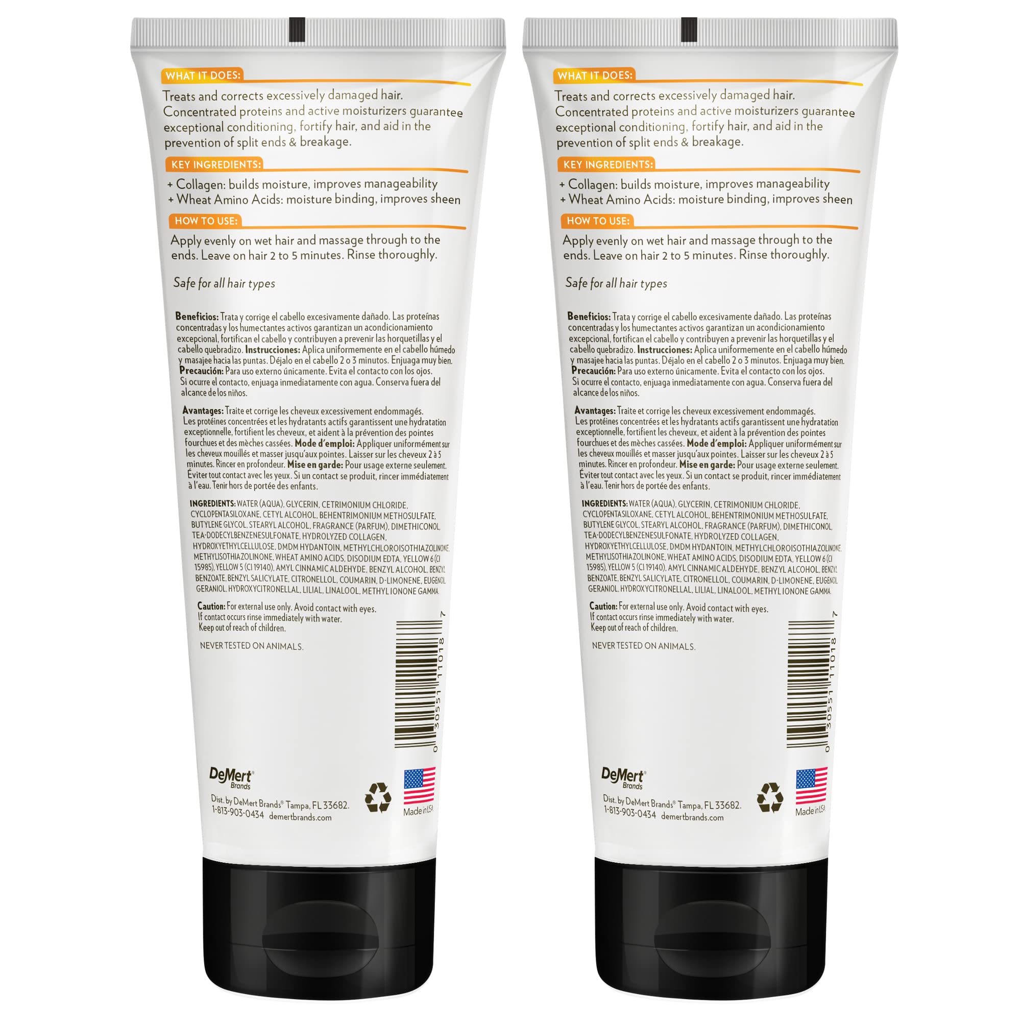 Hi-Pro-Pac Hair Mask being applied to wet hair for moisture and shine.