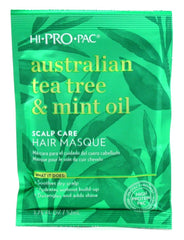 Hi-Pro-Pac Tea Tree & Mint packaging highlights color-safe formula for treated hair.