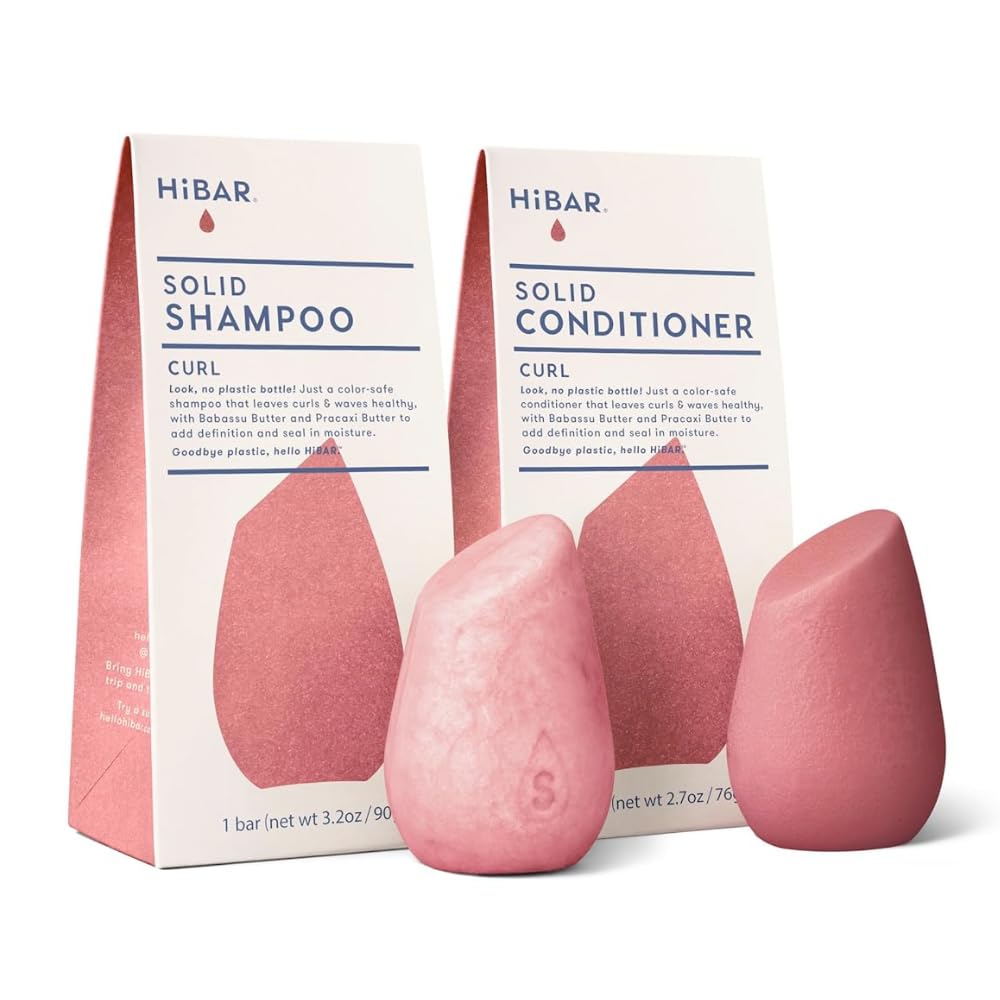 HiBAR Curl Shampoo Bar application resolving defined curls and detangling.