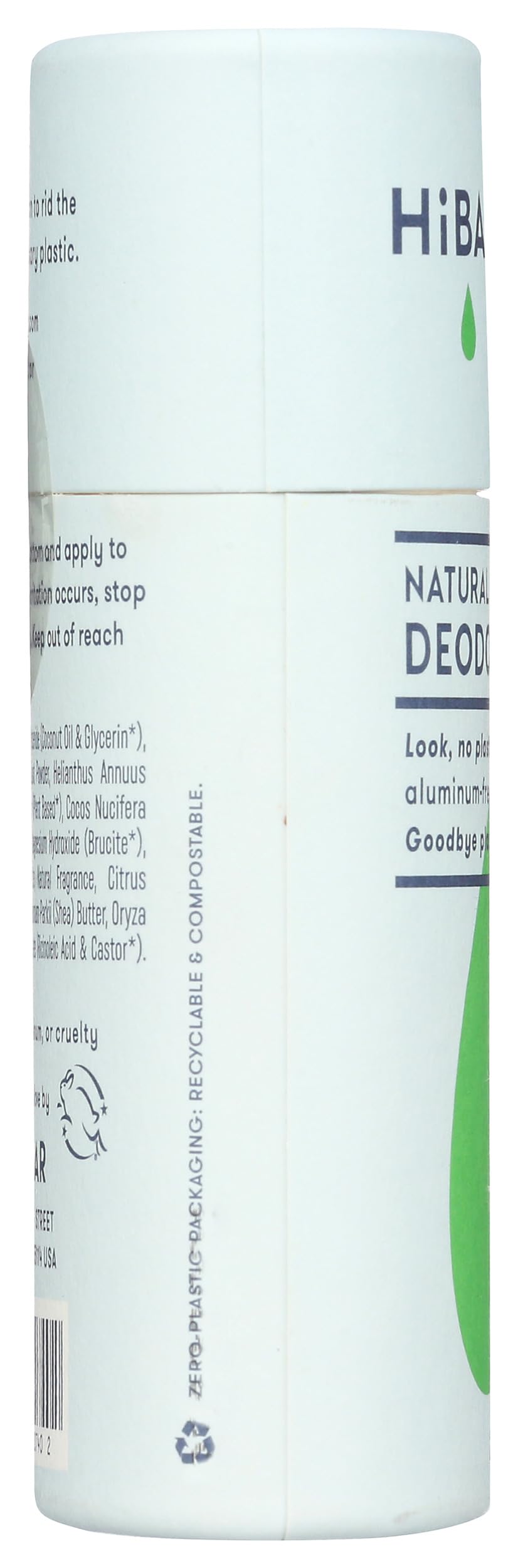 HiBAR Leaping Bunny certified deodorant for ethical care