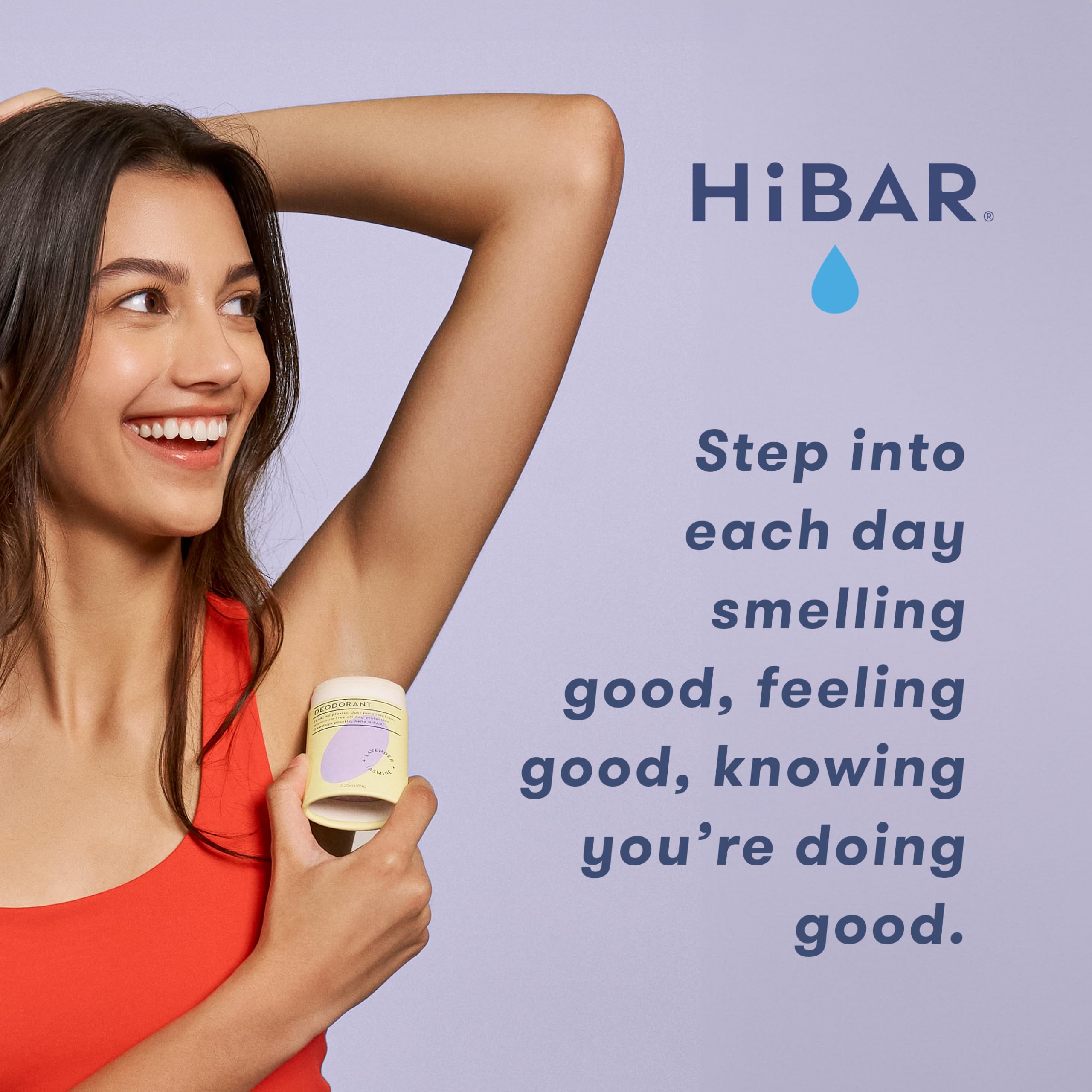 HIBAR natural formula displayed with sunflower seed wax for smooth application.