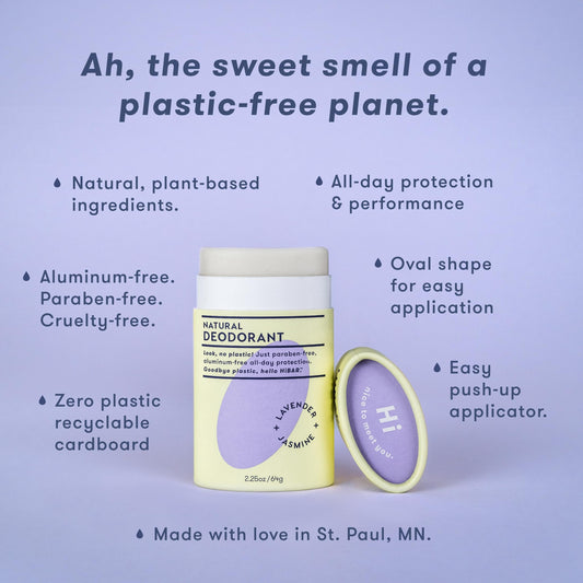 HIBAR 3-pack packaging highlights plastic-free design for on-the-go use.