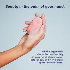 HiBAR plastic-free packaging for sustainable beauty.