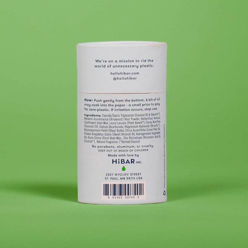 HiBAR plastic-free tubes highlighted for recyclable packaging and eco-friendly design.