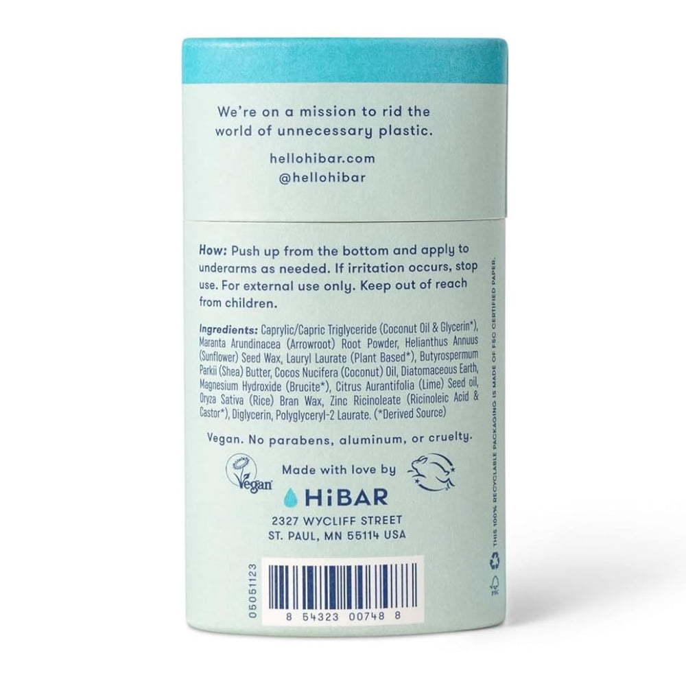 HIBAR Aluminum-free formula supports daily freshness without irritation